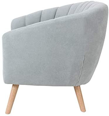 ASMA ZONS 2-3 Sitzer-Sofa in grauem Samt/Velours